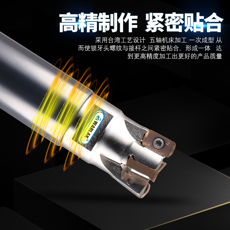 MFH03R快进给锁牙头 双面刀片抗震螺纹头LOGU030310R铣刀片刀杆