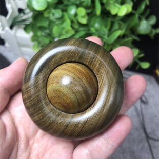 绿檀手把件时来运转檀木木质转运珠香木文玩按摩手球汽车挂件装饰