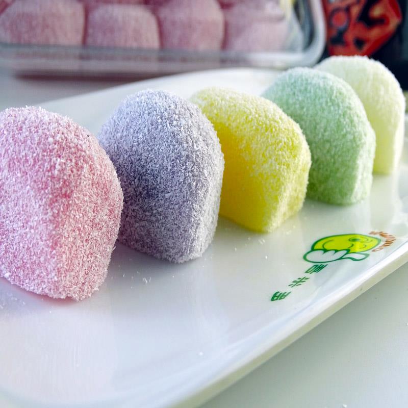 爆浆芒果味糯米糕传统草莓手工零食糕点西式零食品传统抹茶味糯米