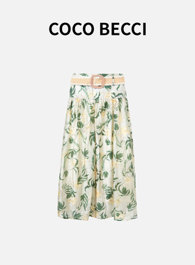 COCO BECCI 【海边情书】莱赛尔混纺度假风半裙CFXYSU71A0006-W