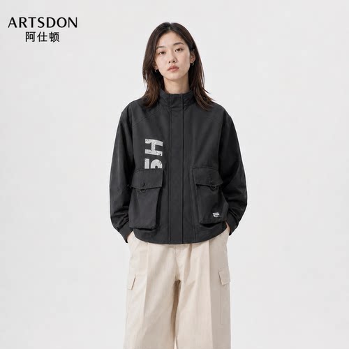 Artsdon/阿仕顿2026秋季新款帅气潮流时尚翻领休闲牛仔外套上衣女