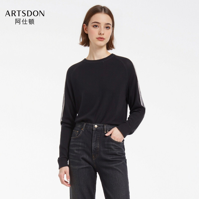 Artsdon/阿仕顿2025年春秋季新款女士时尚经典舒适圆领长袖针织衫,男装,针织衫/毛衣,淘宝优惠券,粉丝福利购,淘宝优惠卷