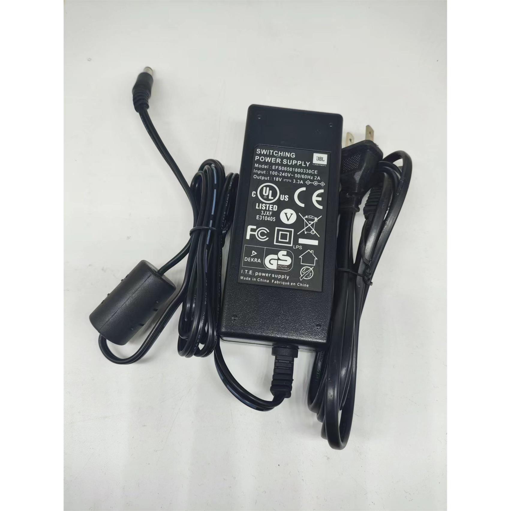 JBL音响音箱EFS06501800330CE电源线适配器DC18V3.3A圆口充电器适