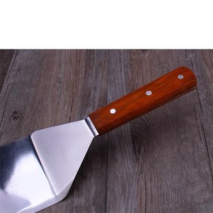 不锈钢木柄煎铲刀铁板烧s料理铲商用大号煎鱼扒牛排割肉铲烙饼铲