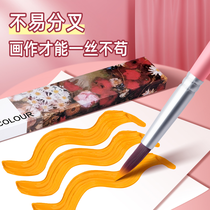 水粉画笔套装丙烯油画笔工具套装美术r生专用水彩笔排笔初学者尼