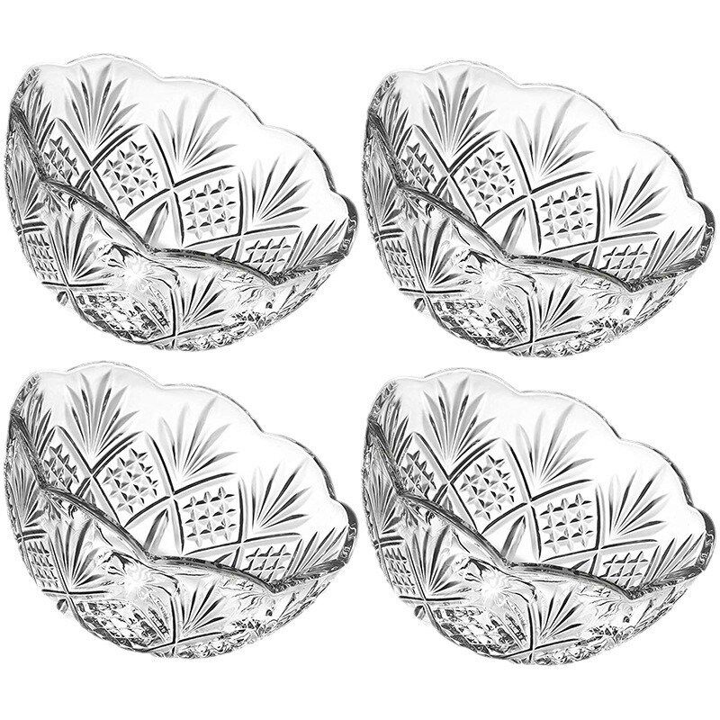 都柏林水晶透明沙拉碗大号玻璃搅拌碗料O理盆圆形水果碗果盆