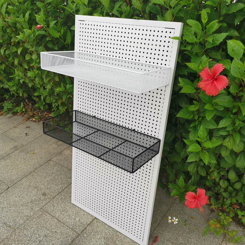 洞洞板配件多孔板j收纳层板五金挂架网格挂篮超市货架挂篮挂板挂