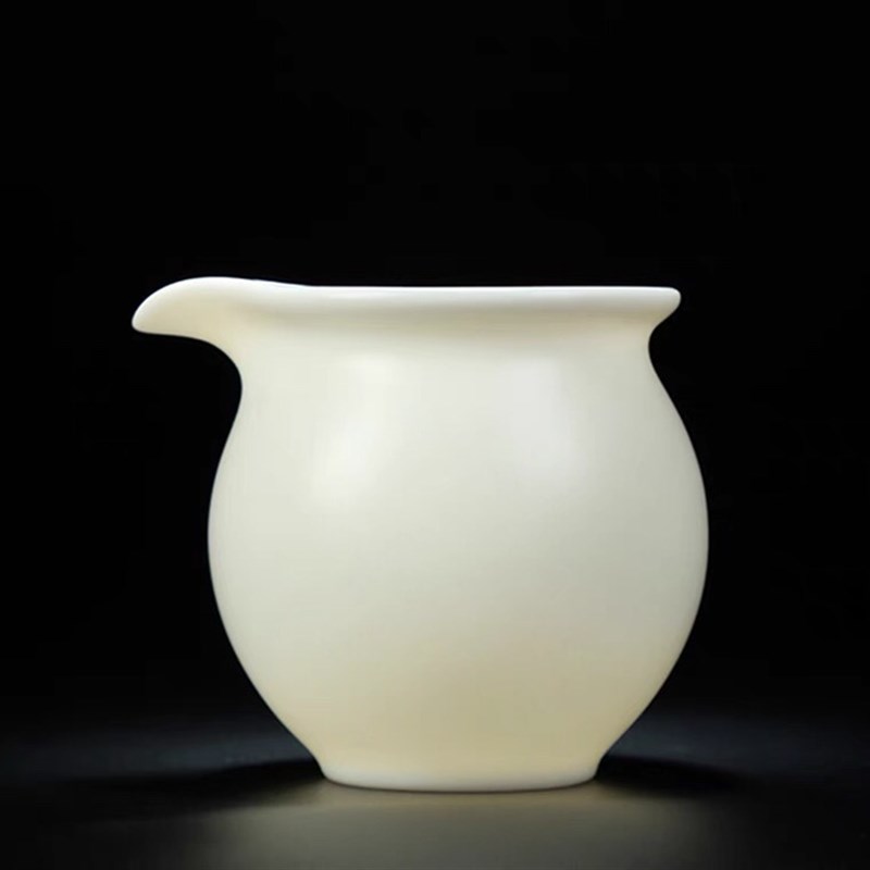 公道杯德a化素烧白瓷羊脂玉大号茶海匀杯分瓷茶器加厚防烫功夫茶