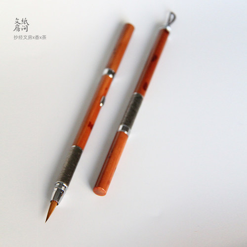 储墨汁毛笔d!科学软笔升级版可加墨汁便携抄经笔纯狼毫笔头书法笔