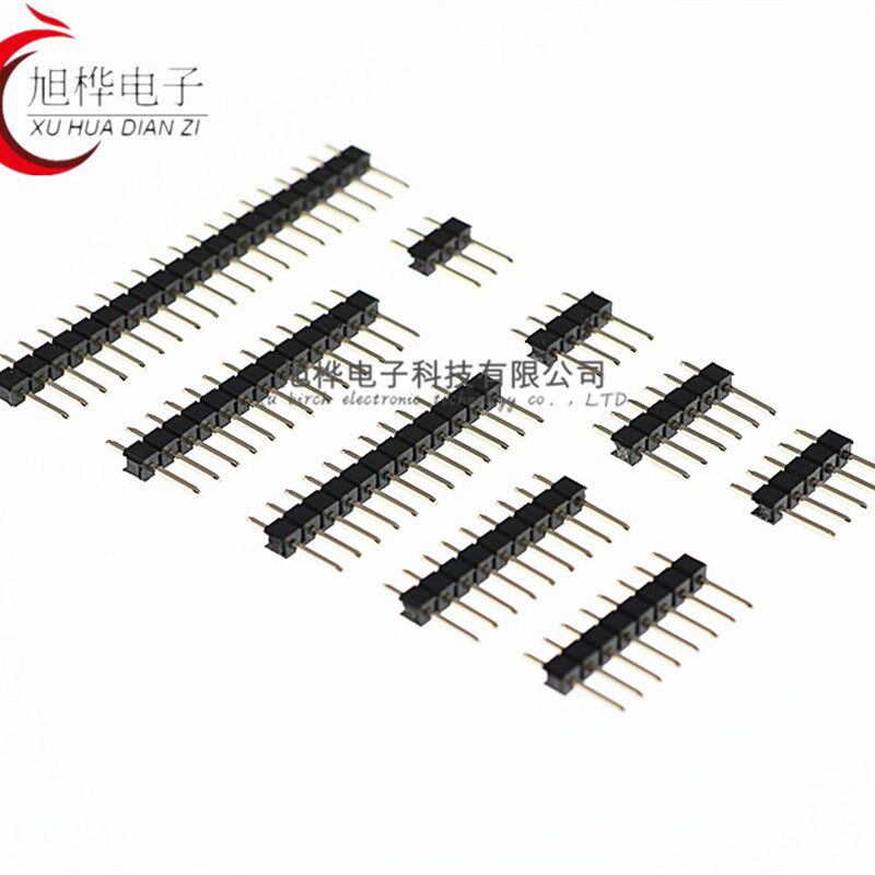 2.54MM 单排针1*2P3P4P5P6P7P8P9P10P12P20P~40PW 单排直针 铜针