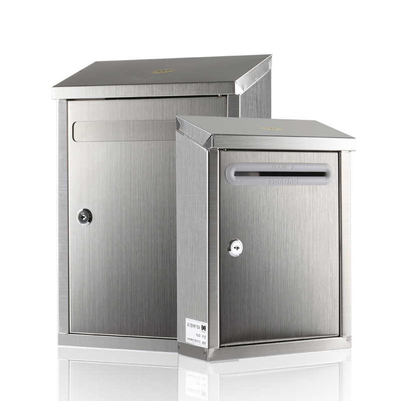 斜面大号不锈钢信箱挂墙带锁建议箱举报箱室外T防水信报箱意见箱