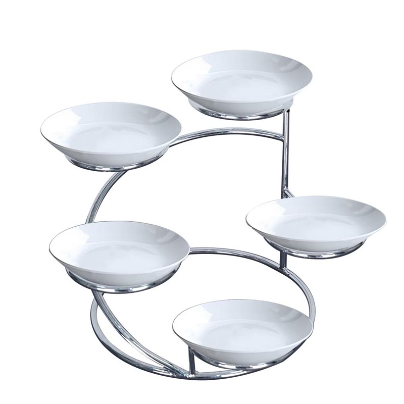 新款宴会桌冷盘架子酒店凉菜冷A菜架多层菜盘厨房碟子架配菜置物