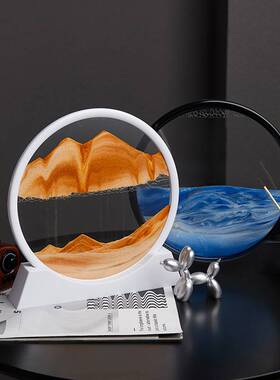 工厂直销3D流沙画办公桌客厅酒柜摆件乔迁生日礼品创意解压沙漏