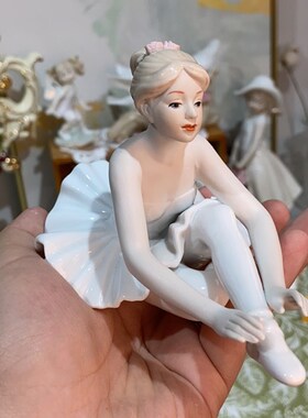 外贸西洋人物芭蕾少女雅s致陶瓷人物瓷偶弹钢琴摆件桌面展厅收藏