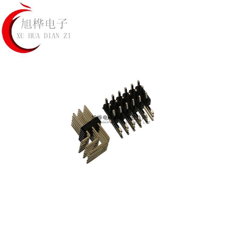 2.54MM 三排弯针 90度3排弯针3x*2P3P4P5P6P8P10P-40P 环保镀金针