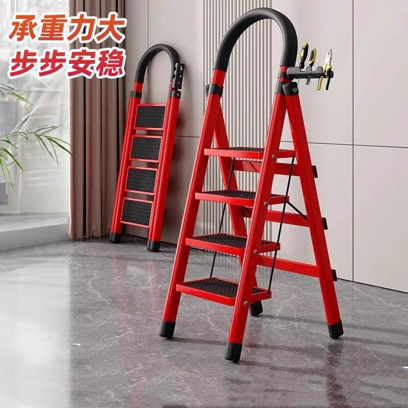 梯子家用折叠多用途伸缩加厚室内B步梯人字梯楼梯小型便携四步爬