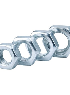 镀锌六角薄螺母GB6172薄螺s帽蓝白锌外六角螺丝帽M5M6M8M10M120M2