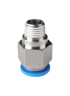 气管快插螺纹直通新款蓝色PC6-02/PC8-03/PC10-04/PCS12-04-20个