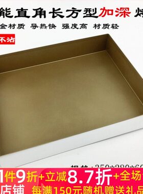 三能模具MD38L定制 不沾6cm加高 深烤盘35*28 长方形 大金盘