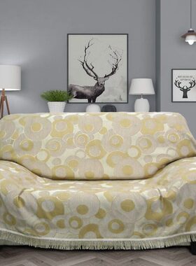 垫布艺布全盖组合沙发空间沙发罩毯梦想时尚高档黄色巾沙发套新款
