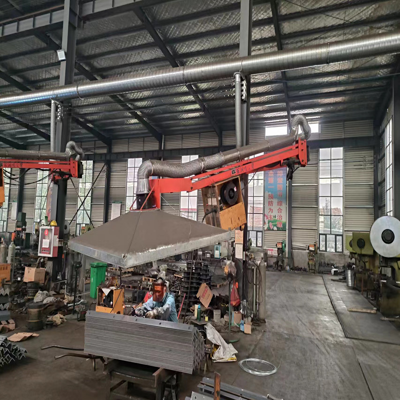 焊烟吸气臂 厂家批发液压手动式万向吸尘臂配套焊烟净化器效果图