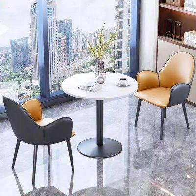 轻奢岩板餐桌简约小圆桌洽谈桌椅组合商用咖啡厅会客休闲阳台桌子,住宅家具,岩板餐桌,淘宝优惠券,粉丝福利购,淘宝优惠卷