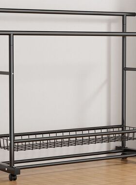 特粗双杆移动宿舍衣帽架特厚衣架落地立式家用卧室阳台挂衣架简约