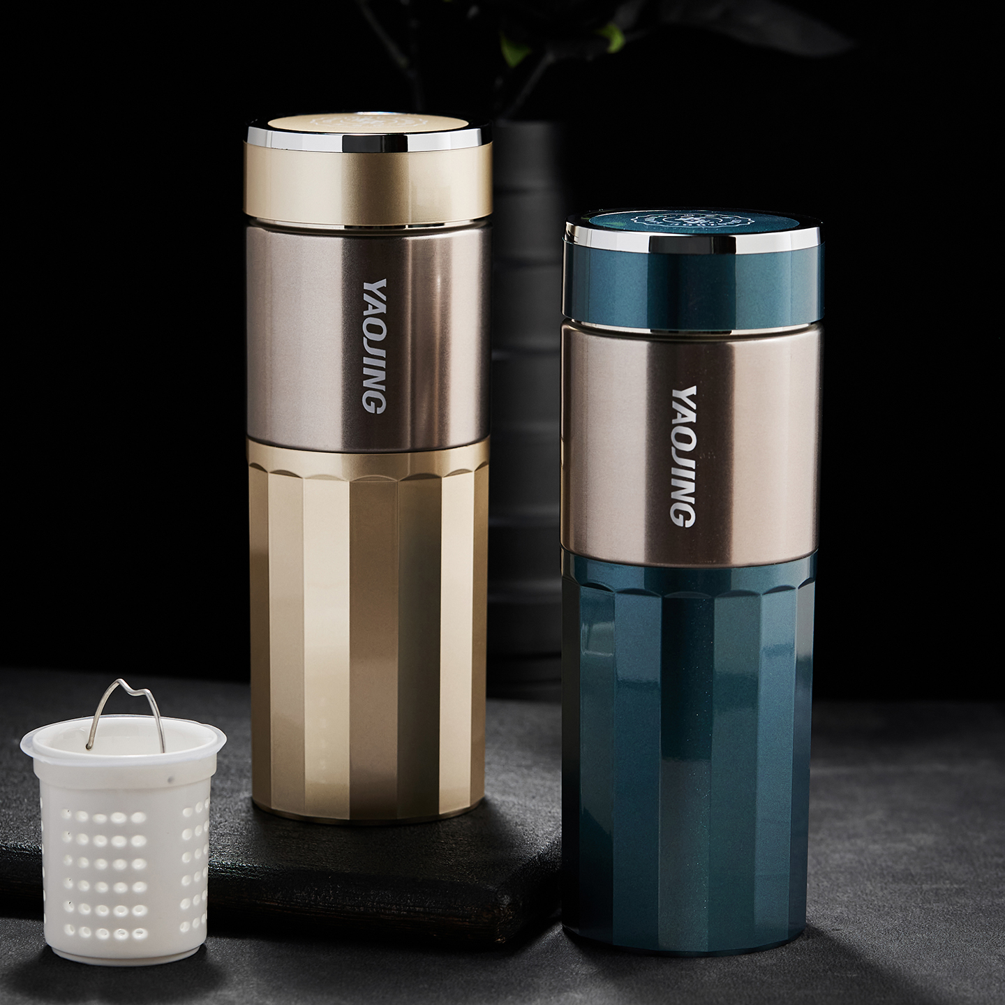 高颜值304不锈钢保温杯陶瓷内胆大容量泡茶杯随身杯高档商务水杯