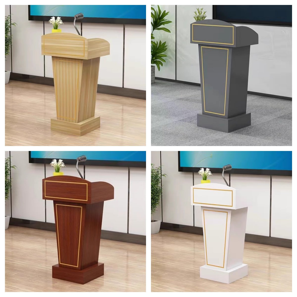 演讲台桌子讲台培训班用讲桌台主持台咨客礼宾迎宾台接待台发言台