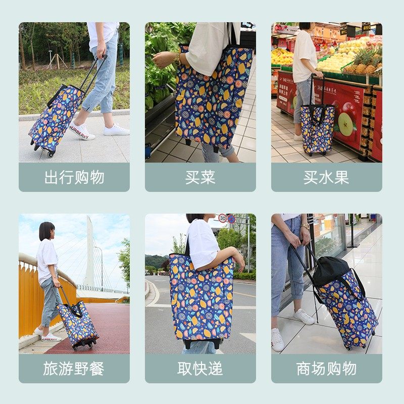 可伸缩保温d保鲜便携折叠购物车买菜车家用拖车轻便拉杆行李小推,收纳整理,便携购物车,淘宝优惠券,粉丝福利购,淘宝优惠卷