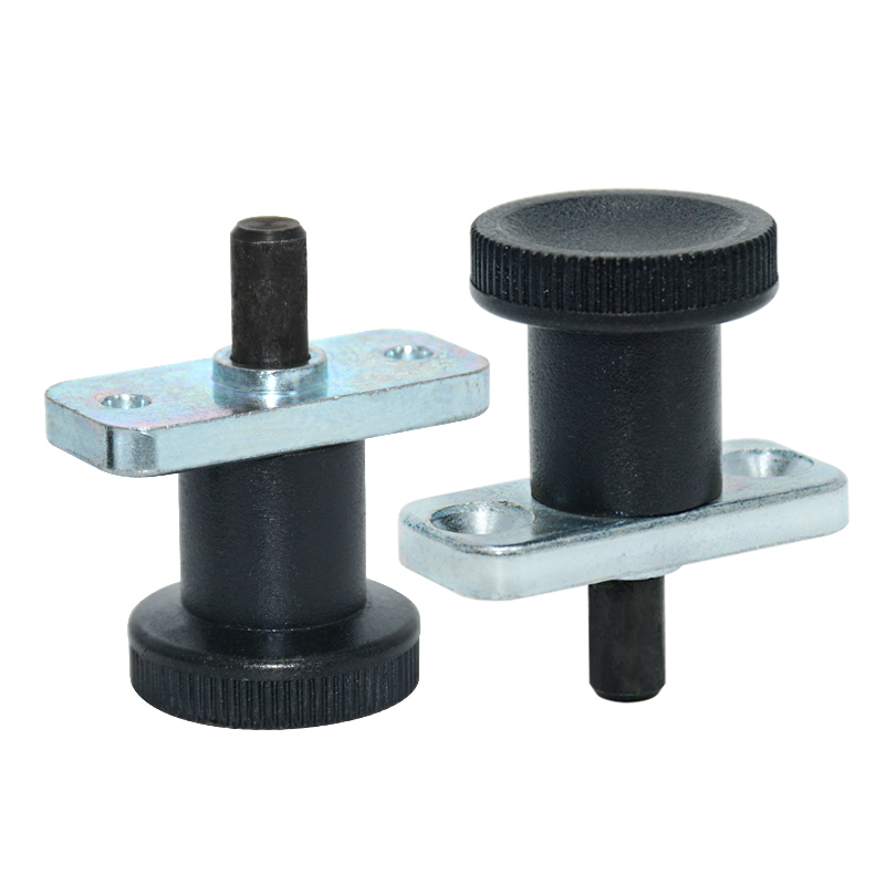 冈特GN608.5带法兰旋钮v柱塞卡锁弹簧弹分度销固定座夹板安全插销