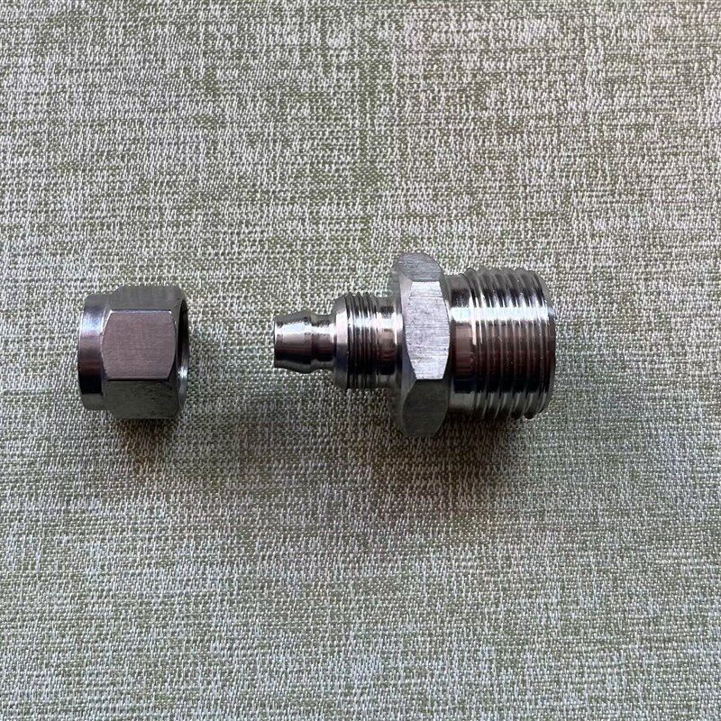 M18x1.5-6 不锈钢快拧接s头 外螺纹M18x1.5 接内径4mm外径6mm pu