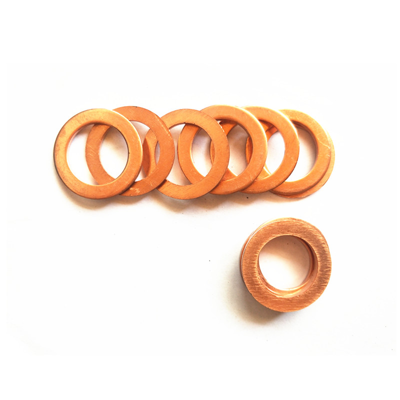 铜垫片垫圈密封加厚紫铜超薄油管垫船用喷油嘴m6 8 10 R12 14 16m