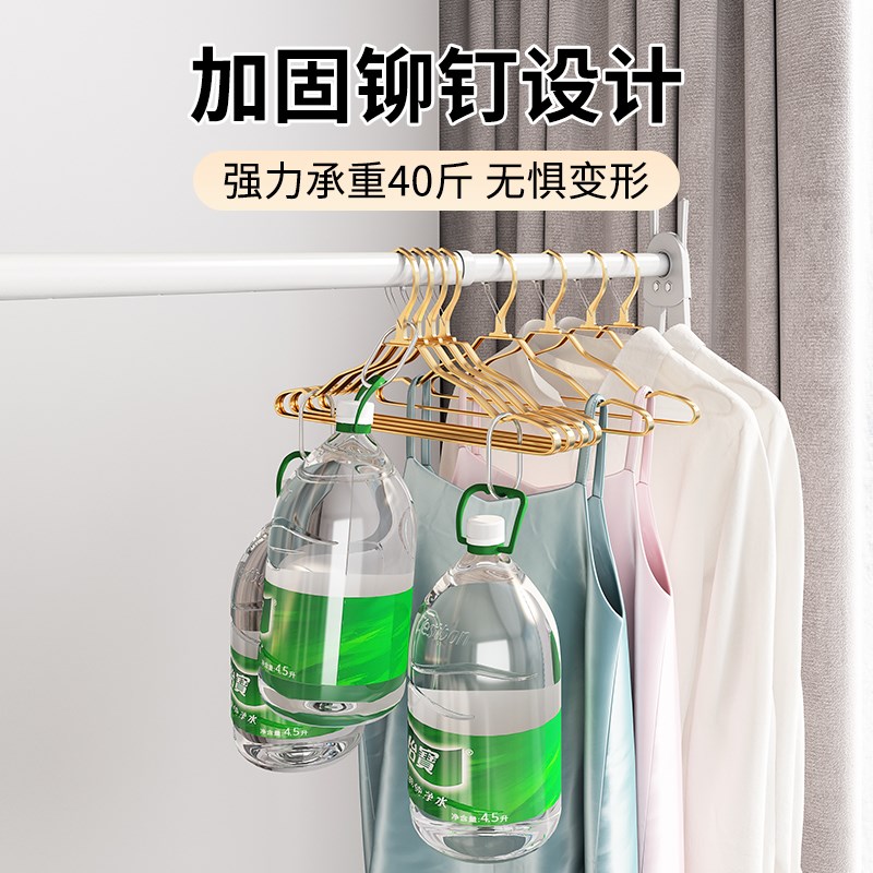 2025新款防风衣架高楼防掉铝合金D自动卡扣晾衣架防吹走挂衣架衣