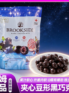 山姆BROOKSIDE加拿大什锦果味夹心豆形黑巧克力会员超市正品代购