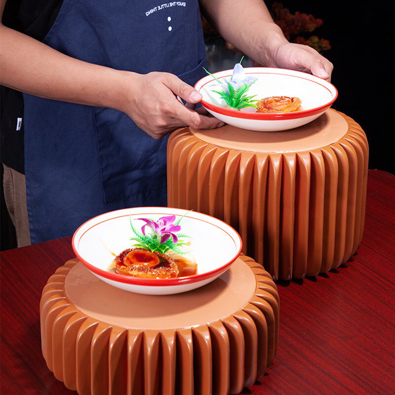 罗马柱特色餐具酒店冷菜摆盘中式饭店自助餐明菜品示摆台