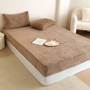 冬季纯色加厚高克重全消光0床单床笠保护罩单品床品