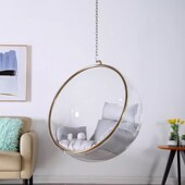 阳台休闲吊篮网红泡泡吊椅欧式 半球座椅房间简约摇摇椅