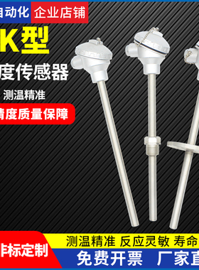 工业耐高温bK型热电偶2520不锈钢310S材质 1300度砖窑炉温度传感