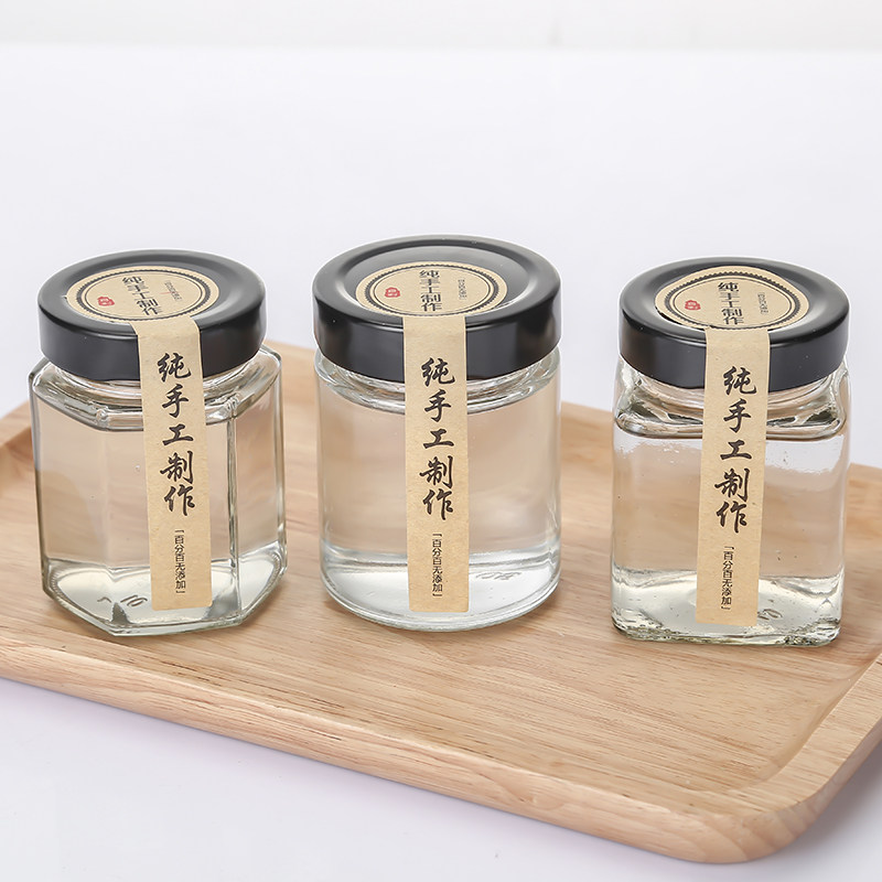 盖六棱圆形方瓶玻璃罐玻璃瓶密封瓶罐头瓶蜂蜜瓶盖
