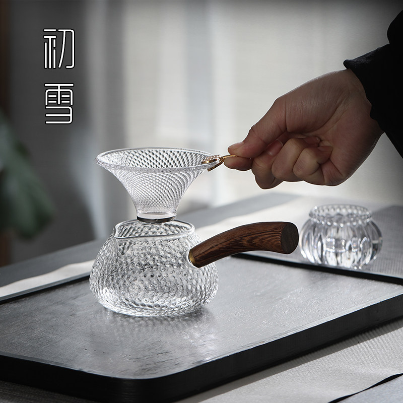 玻璃茶滤装茶漏个性功夫茶具漏斗茶叶过滤网