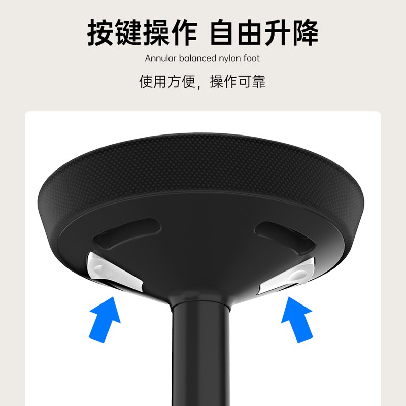 吧台椅家用厨房升降高脚凳可移动带轮转椅美容美发化妆凳大工椅子