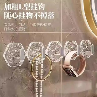 水波纹挂钩轻奢免打孔卫生间厕所强力粘胶墙壁挂门后无痕宿舍粘钩