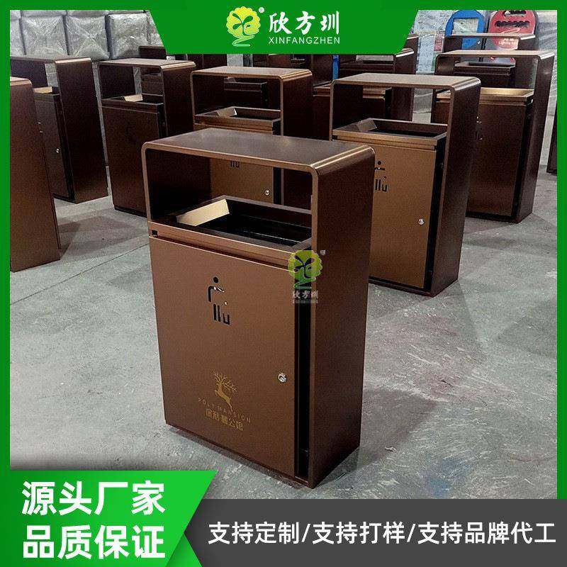 室内高档轻奢电梯口电镀不锈钢垃圾桶方形金属果皮箱单筒,基础建材,不锈钢垃圾桶,淘宝优惠券,粉丝福利购,淘宝优惠卷