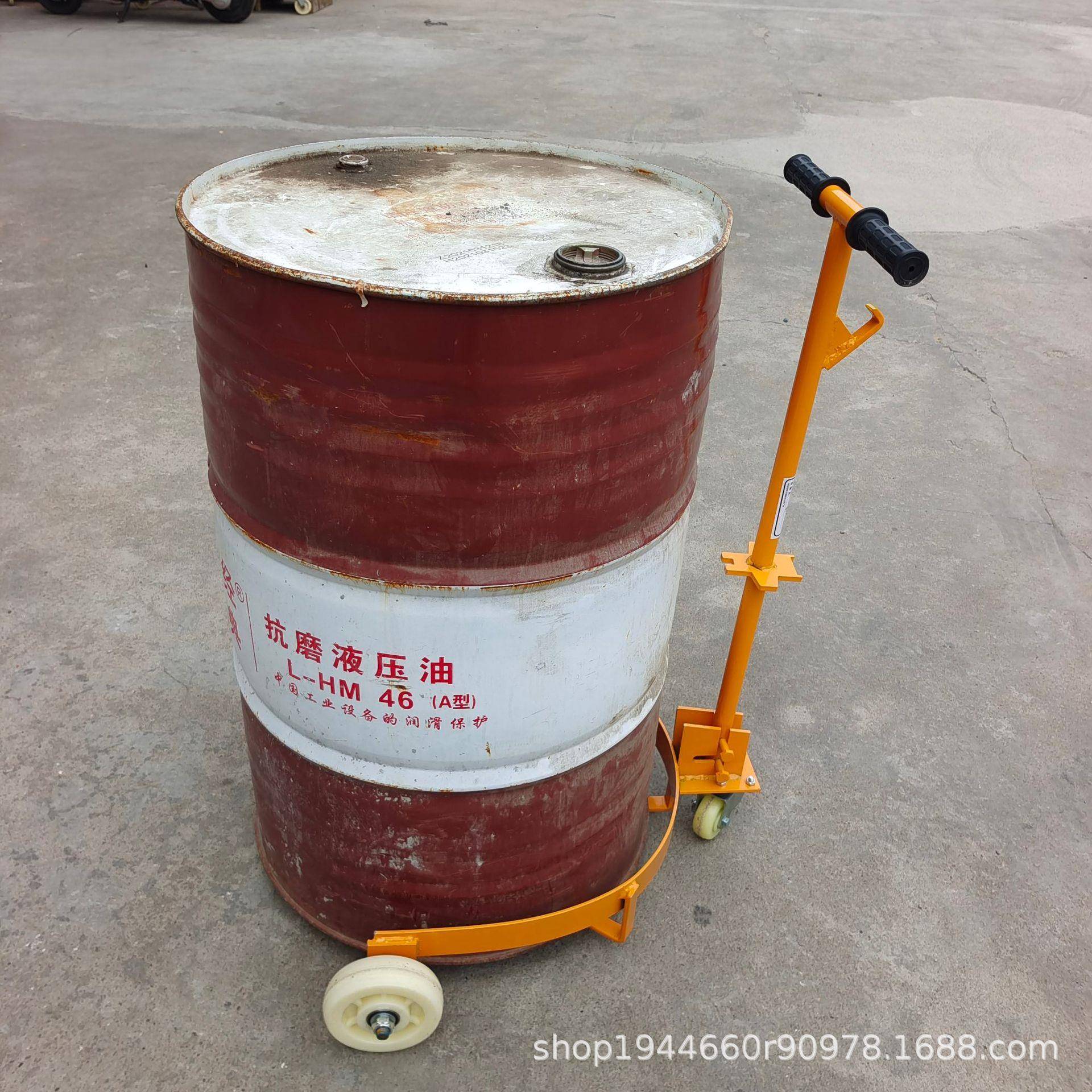 简易机械式油桶搬运车低位型油桶车塑料桶油桶四轮油桶搬运车