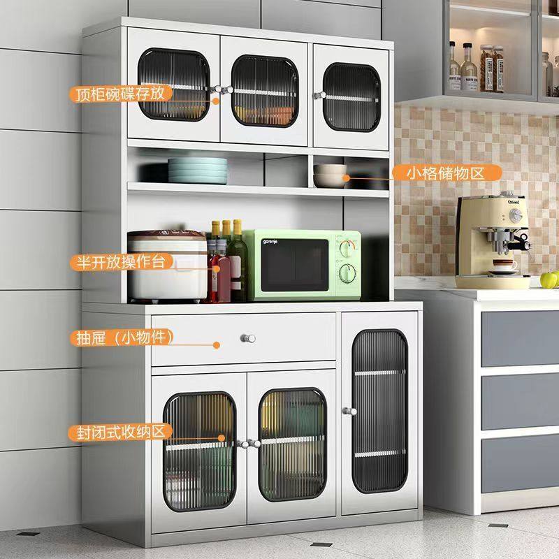 304不锈钢加厚厨房碗柜橱柜家用厨房储物柜带门餐边柜带斗定制柜,住宅家具,餐边柜,淘宝优惠券,粉丝福利购,淘宝优惠卷