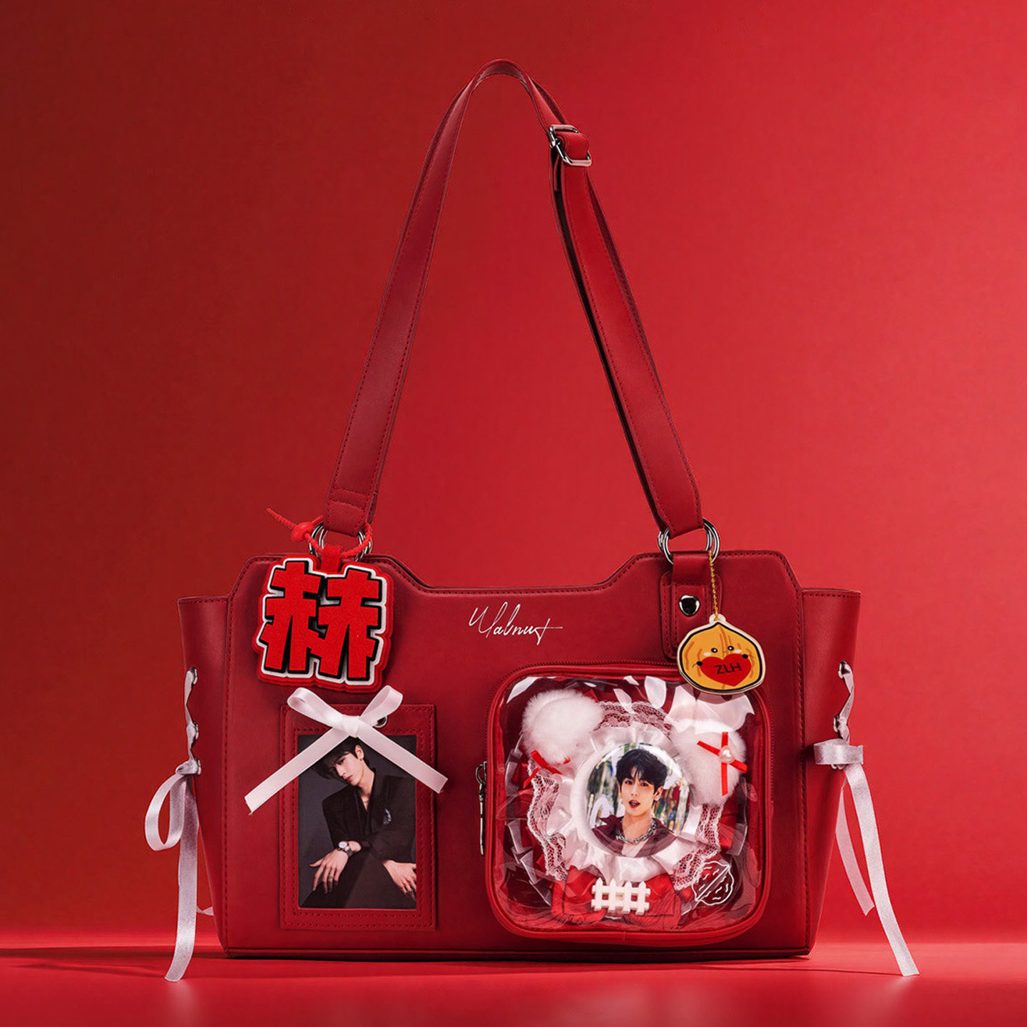 官方原创张凌赫周边痛包新年礼物小食量斜挎红色大容量包包女