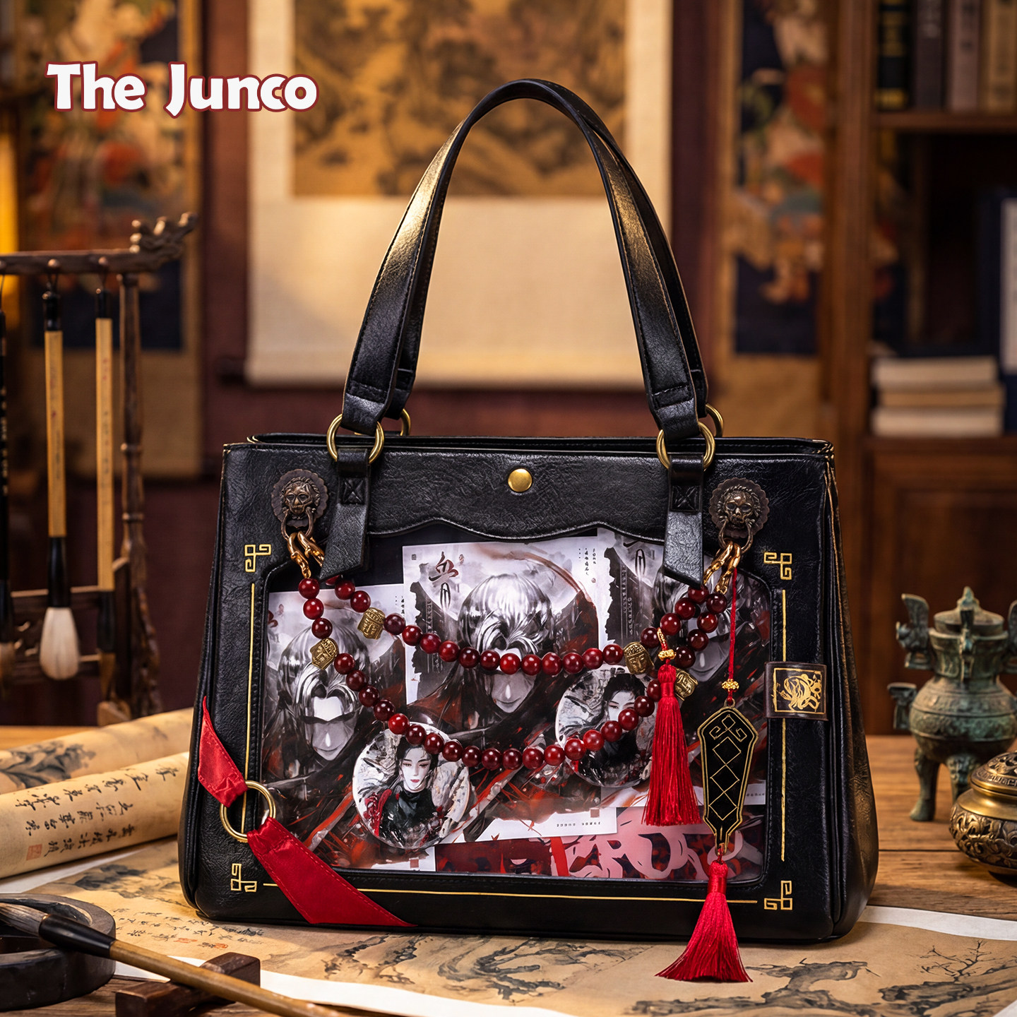 官方原创燕云十六声周边痛包礼物三更天二次元大容量斜挎黑色包包