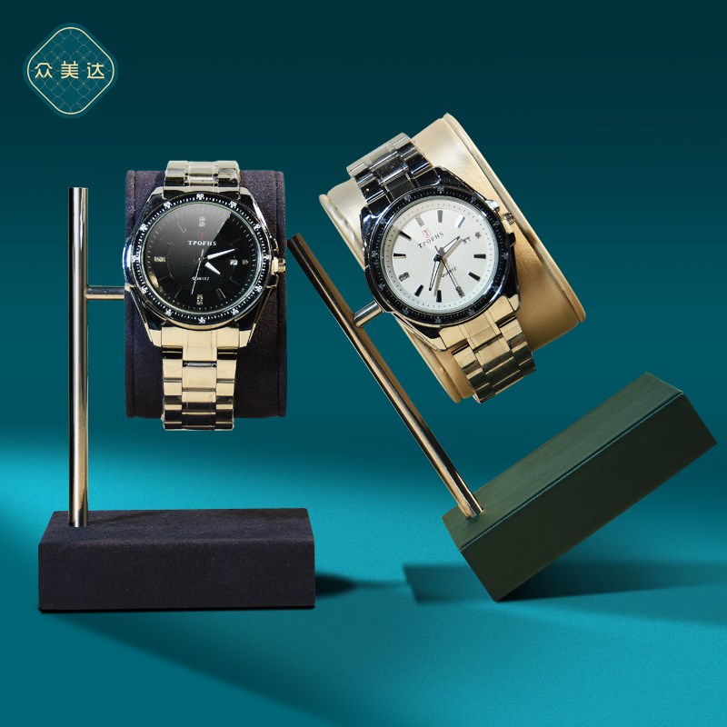 众美达全新手表收纳拍摄道具男女表展示架旋转金属支架柜台展示架