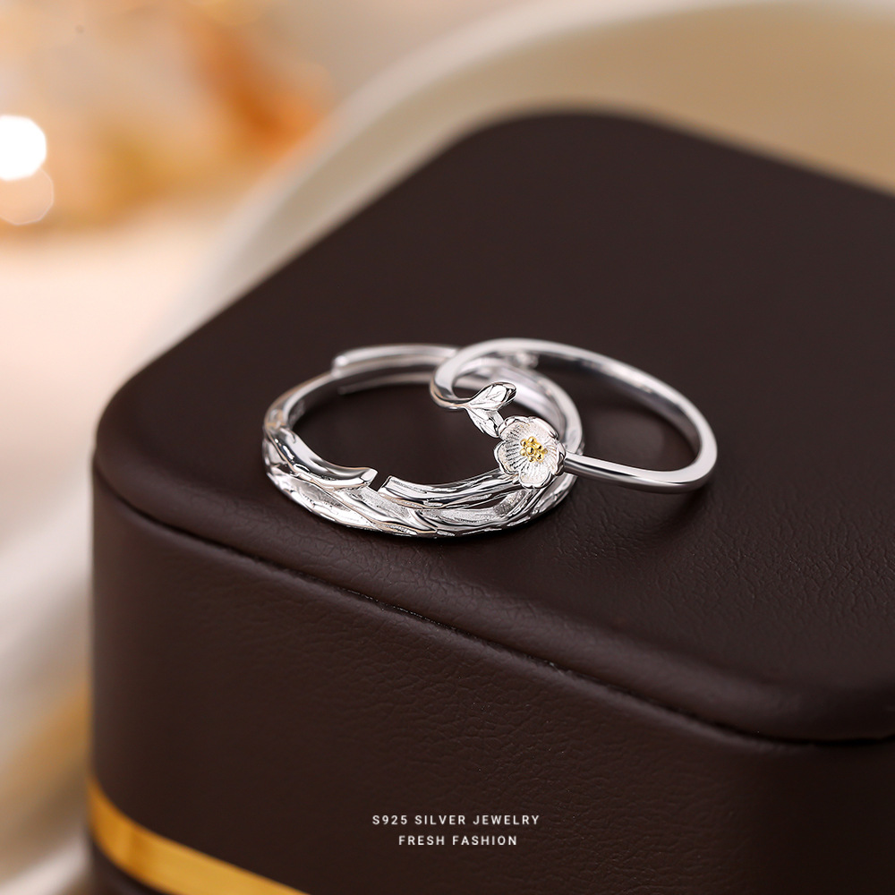 莫离连枝S925银情侣戒指